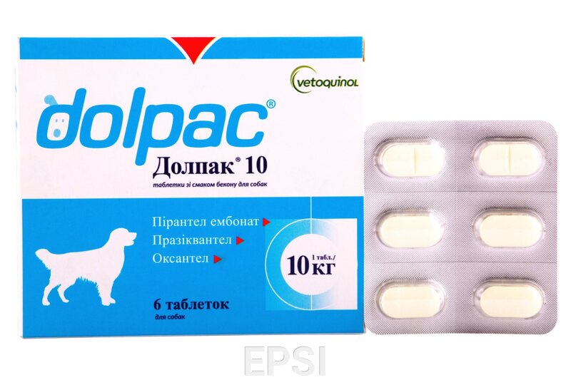 ДОЛПАК-10 DOLPAC-10 таблетки от глистов для собак, 6 штук - купить ...