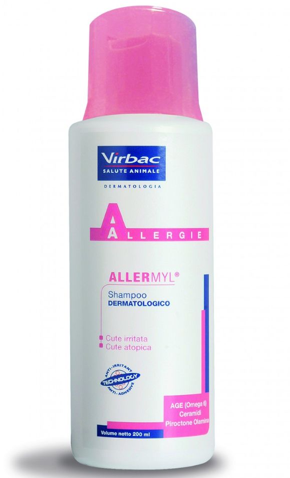 АЛЛЕРМИЛ Virbac ALLERMYL Shampoo противоаллергенный шампунь для кошек и ...