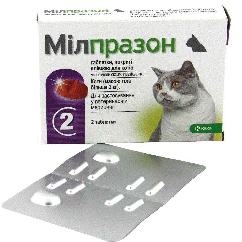 Милпразон milprazon таблетки со вкусом мяса от глистов для котов и ...
