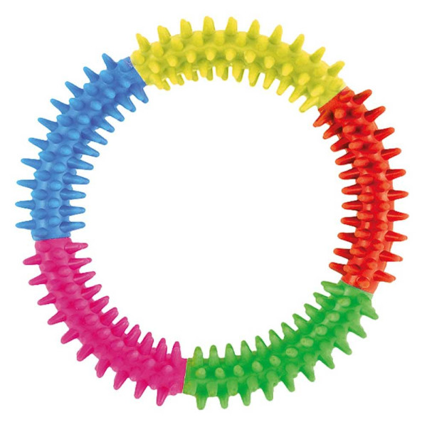 Іграшка для собак TETRAPET Dental Gum, кільце з шипами гумове, 15 см