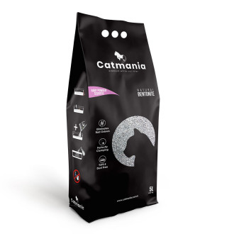 Катманія Catmania бентонітовий наповнювач з ароматом дитячої присипки для котячих туалетів, рожевий, 5 л