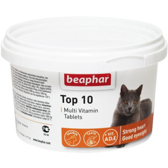 Топ 10 Бефар Тор 10 Beaphar мультивітамінна добавка для кішок, 180 таблеток