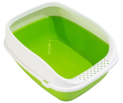 Туалет-лоток Бета Плюс Міні 43*31*16 см Beta Plus Mini пластиковий з рамкою для кішок, колір зелений