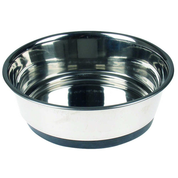 Миска TETRAPET з нержавіючої сталі із силіконовим дном, 0,90л /17 см