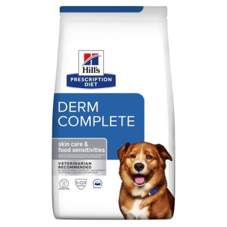 Хілс Hill's PD Canine Derm Complete лікувальний корм для собак при харчовій алергії, атопічному дерматиті, 4 кг (606167)