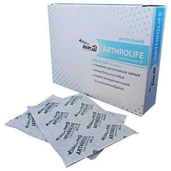 Артролайф Arthrolife AnimAll фітокомплекс для здоров'я суглобів собак та котів, 60 таблеток