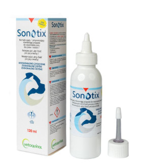 Сонотікс Sonotix Vetoquinol розчин для промивання вух у кішок і собак, 120 мл