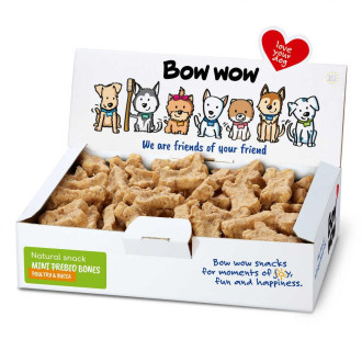 Ласощі  для собак "Bow wow" натуральні міні-кісточки з птиці та юки, 900 гр/ box