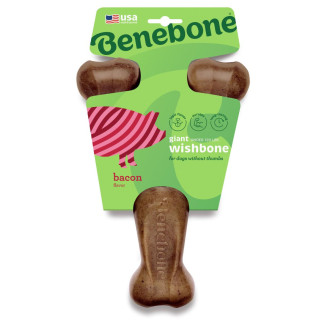 Жувальна іграшка Benebone Wishbone Bacon Giant важіль зі смаком бекону для собак вагою до 54 кг, розмір XL (876300)