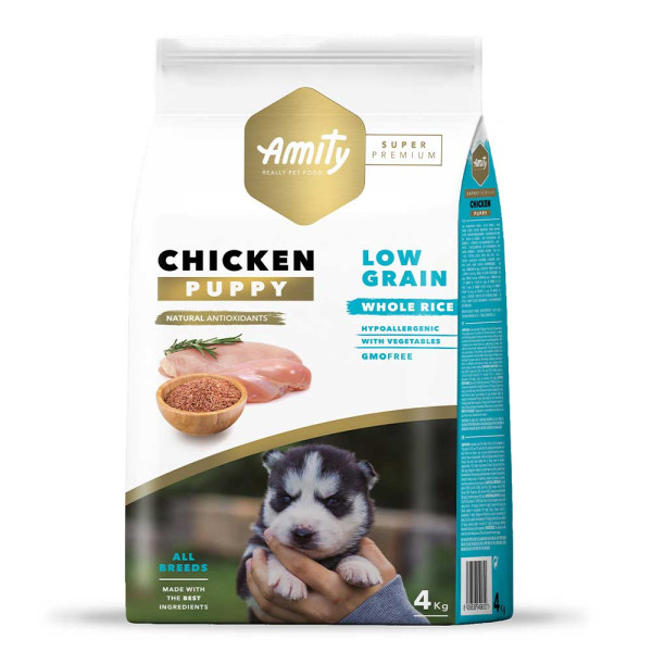 Аміті Amity Super Premium Puppy Chicken сухий корм із куркою для цуценят усіх порід, 4 кг (610 PUP 4 KG)