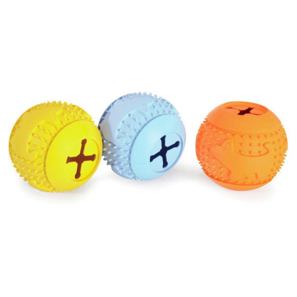 Іграшка для собак CAMON м'ячик гумовий для ласощів, 7,5 см