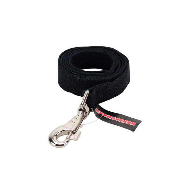 Повідець брезентовий "Пухнастики" чорний 25 мм/1,2 м