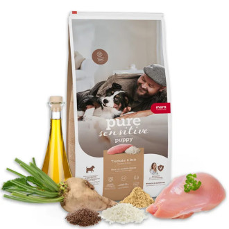 Мера Mera Pure Sensitive Puppy Truthahn & Reis сухий корм з індичкою та рисом для цуценят з 2 місяців, 1 кг (056381 - 6326)