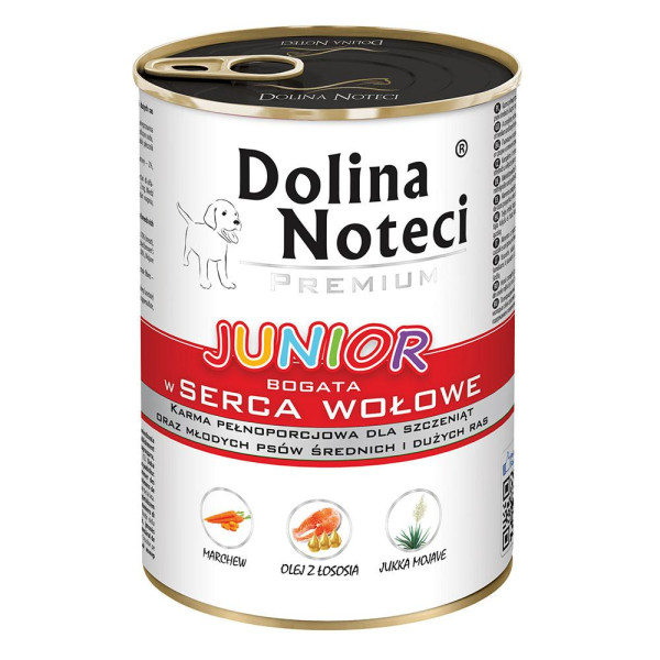 Корм конс.Dolina Noteci Premium для цуценят з яловичим серцем, 400 гр