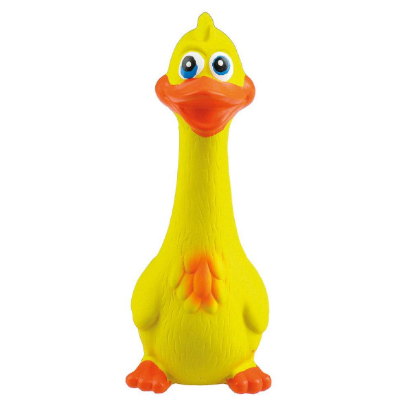 Іграшка для собак TETRAPET Toys Fun, латексна Качка з пищалкою, 19 см