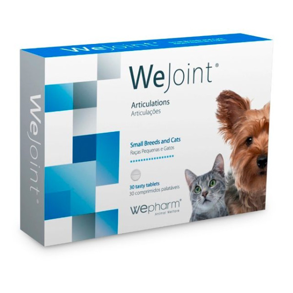WeJoint Small Breed &amp; Cats S хондропротектор для підтримки здоров'я суглобів, хрящової тканини у дрібних собак та кішок, 30 таблеток