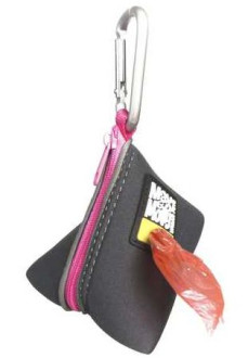 Сумка для пакетів Max & Molly Poo Bag Triangle Pink з карабіном під рожеві кольори амуніції для собак (703002)