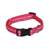Нашийник CROCI SOFT REFLECTIVE, світловідбиваючий, м'який, рожевий, нейлон, 35-55x2 см