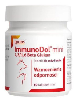 Імунодол міні Dolfos ImmunoDol mini іммуностимулятор для котів та дрібних собак, 60 міні таблеток