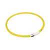 Нашийник CROCI що світиться, LED, USB, силікон, жовтий, 40 см