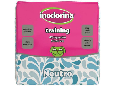 Пелюшки гігієнічні Inodorina Training Neutro 60*60 см для собак, з нейтральним запахом, 40 пелюшок (2500060001)