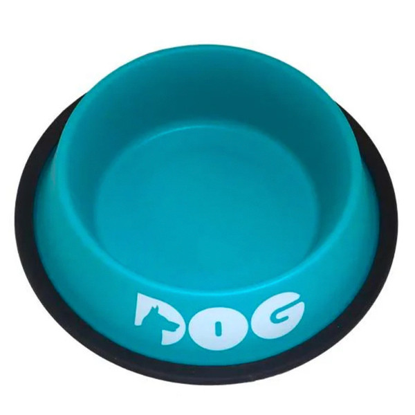 Миска CROCI NEW COLOR антиковзаюча колір павлин, метал, 0,19л,