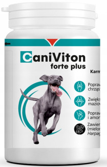 Вітаміни Vetoquinol Caniviton Forte Plus для поліпшення роботи зв'язок і суглобів у собак і кішок, 90 таблеток