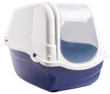 Пластиковий туалет-бокс Ромео Bergamo Romeo Blue 57*39*41 см з фільтром, для котів, колір синій
