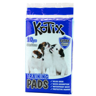 Одноразові гігієнічні пелюшки Kotix Premium 60*60 см для собак і цуценят, 10 пелюшок в упаковці (Kot-1335)