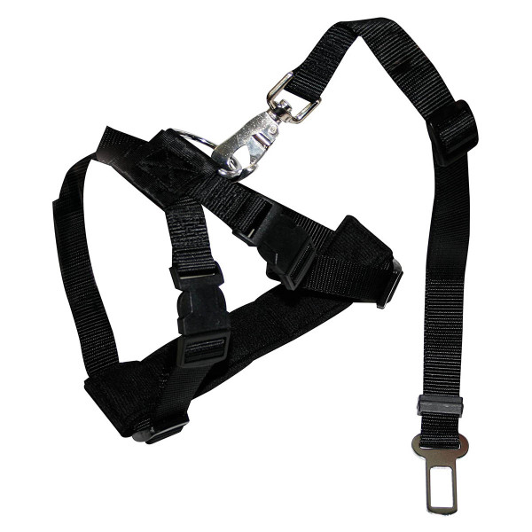 Шлея безпеки Croci Harness Safety Belt LG 70-90 см, для собак в машину, чорна, (C5001292)