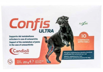 Кандіолі Конфіс Ультра Candioli Confis Ultra для підтримки суглобів при остеоартриті у собак, 10 таблеток