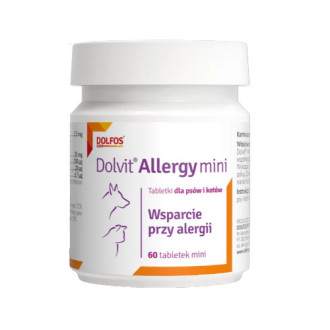 Долвіт Алержі Міні Долфос Dolvit Allergy Mini Dolfos протиалергічна, протизапальна добавка для собак при алергіях різного походження, 60 міні таблеток