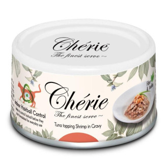 Cherie Hairball Control Tuna & Shrimp тунець і креветки в соусі, вологий корм для контролю грудок шерсті в шлунку котів, 80 гр (CHT17005)