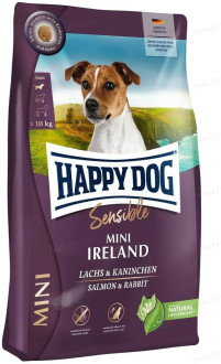 Happy Dog Sensible Mini Ireland Salmon & Rabbit сухий корм з лососем та кроликом для собак малих порід, 10 кг (61221)
