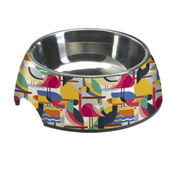 Миска CROCI MILAMINE TOUCAN, нержавіюча, гумова основа ,зміна чаша 0,80л, 24 см