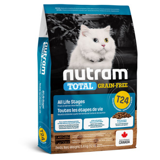 Нутрам Nutram T24 Total GF All Life Stages Salmon & Trout сухий корм із лососем і фореллю для котів, 5,4 кг (T24_(5.4kg)