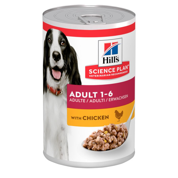 Hill's Science Plan Canine Adult Chicken вологий корм з куркою для дорослих собак у віці від 1 до 6 років, 370 гр консерва