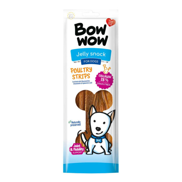 Ласощі  для собак "Bow wow" смужки з яловичини та птиці, 22 см/60 гр