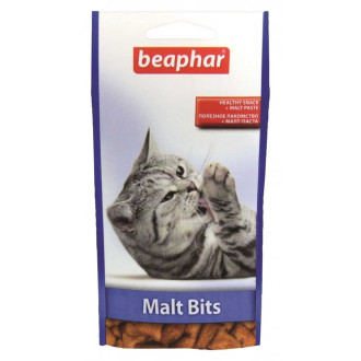 Малт Бітс Beaphar Malt Bits Katze подушечки - ласощі для виведення шерсті зі шлунка кішок і кошенят, 35 гр (12622)