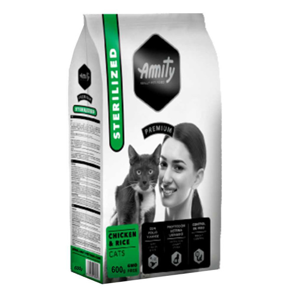 Аміті Amity Cat Sterilized Chicken &amp; Rice сухий корм із куркою та рисом для стерилізованих котів, 600 гр