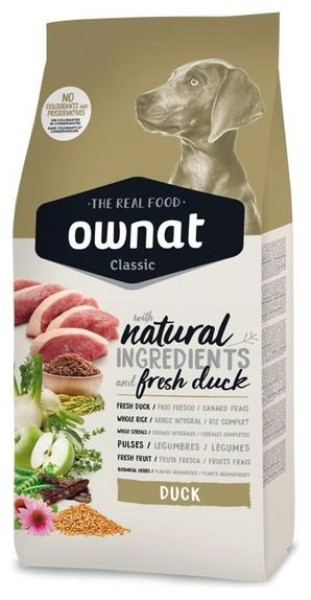 Овнат Ownat Classic Dog Adult Duck повнораціонний сухий корм із качкою для дорослих собак, 12 кг (14705)