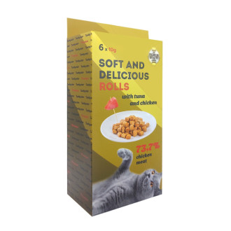 Роли-смаколики з тунцем та куркою у стіках по 10г, 6 шт/уп., 100 уп/ящ.