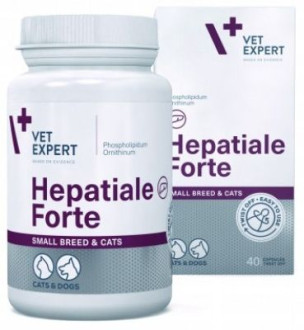 Гепатіале Форте Vetexpert Hepatiale Forte Small Breed вітаміни гепатопротектор для котів та собак дрібних порід, 40 капсул
