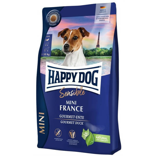 Happy Dog Sensible Mini France сухий беззерновий корм із качкою та картоплею для собак малих порід, 4 кг (61242)
