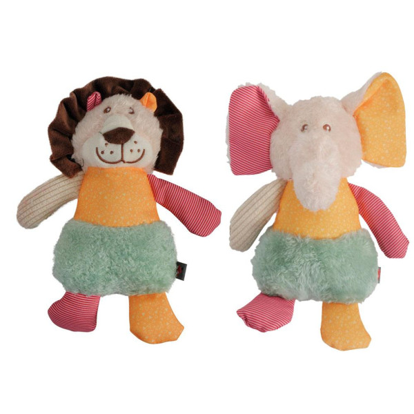 Іграшка для собак CAMON лев, кролик та слоненя плюшеві з пищалкою, 23 см