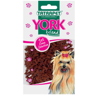Ласощі для собак TETRAPET York, снекі-кісточки з куркою та яловичиною, 90 г