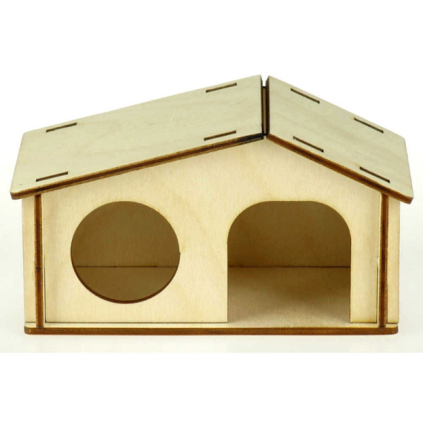 Дерев'яний будиночок для гризунів TETRAPET, 13,5х7,5х7,5 см