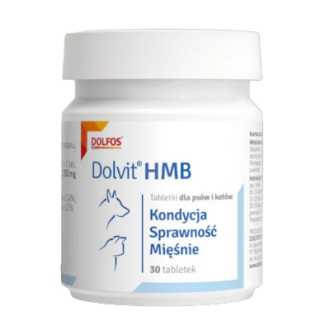 Долвiт ГМБ Dolvit HMB Dolfos вітаміни для поліпшення регенерації м'язів у собак і кішок, 30 таблеток