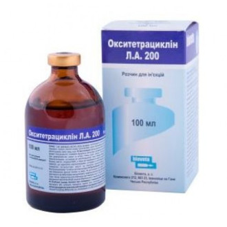 Окситетрациклін ПД 20 % ін'єкційний, для лікування пневмонії, гастроентериту, артриту, хламідіозу, 100 мл