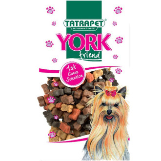 Ласощі для собак TETRAPET York, снекі-мікс з куркою, яловичиною, ягням, рибою, 70 г